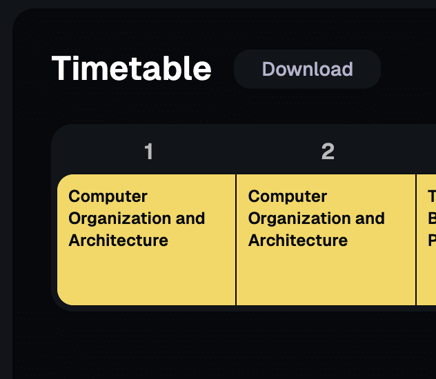 timetable